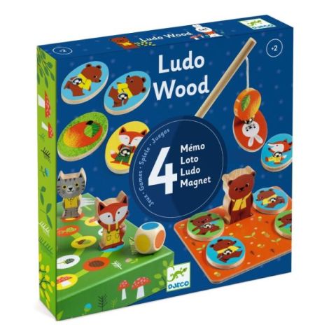 LudoWood 4 Jocuri Educativ Djeco Lemn