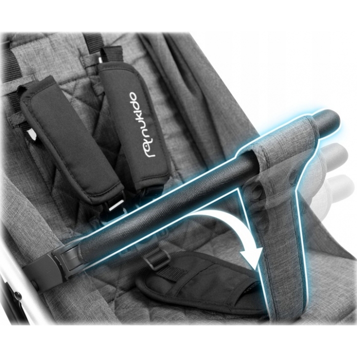 Carucior Nukido Paseo Gri - Pliere Compacta Avion - imagine 2