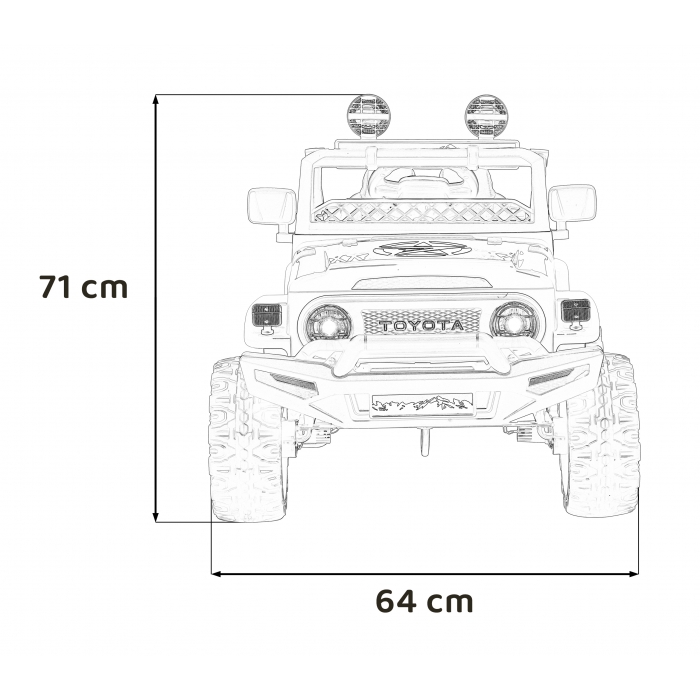 Masinuta Electrica Toyota FJ Cruiser 4x4 Roz