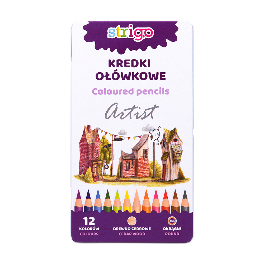 Creioane Strigo ARTIST, 12 Culori Profesionale