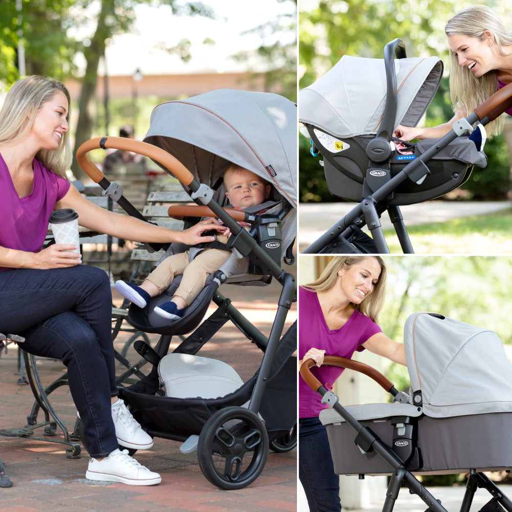 Carucior 3 in 1 Graco Near2Me Khaki i-Size - imagine 3