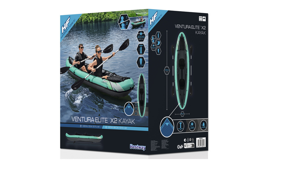 Caiac Gonflabil Bestway 2 Persoane - Aventură pe Apă - imagine 11