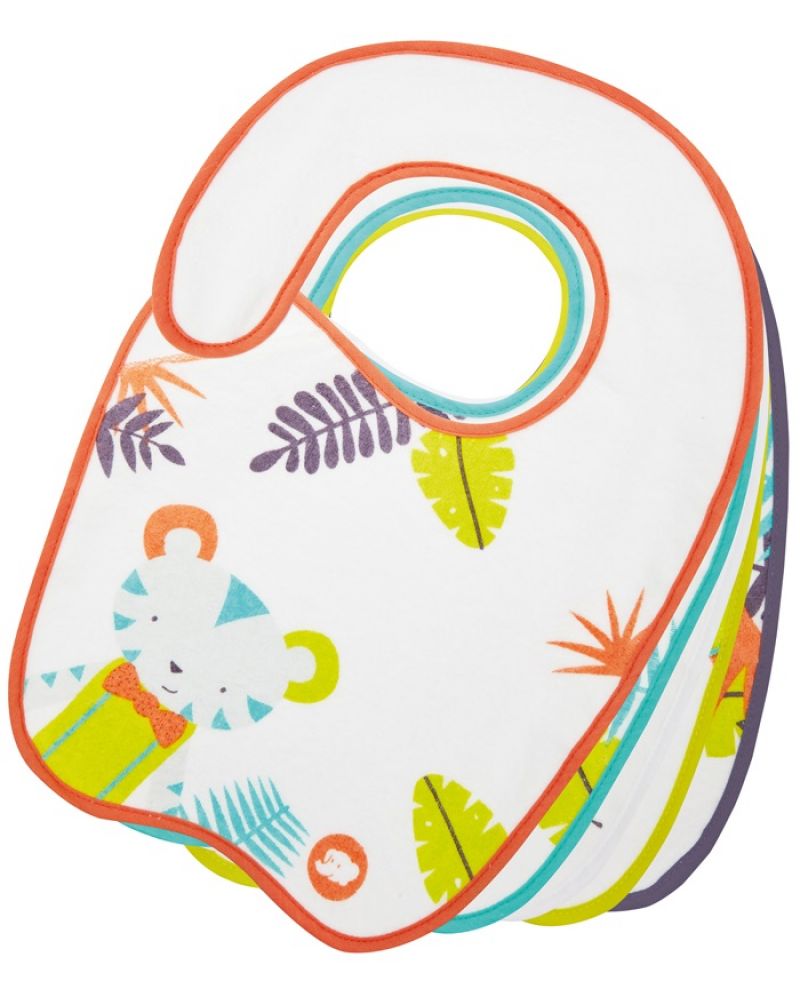 Set 5 Bavete Bebe Confort Bumbac-Plastic