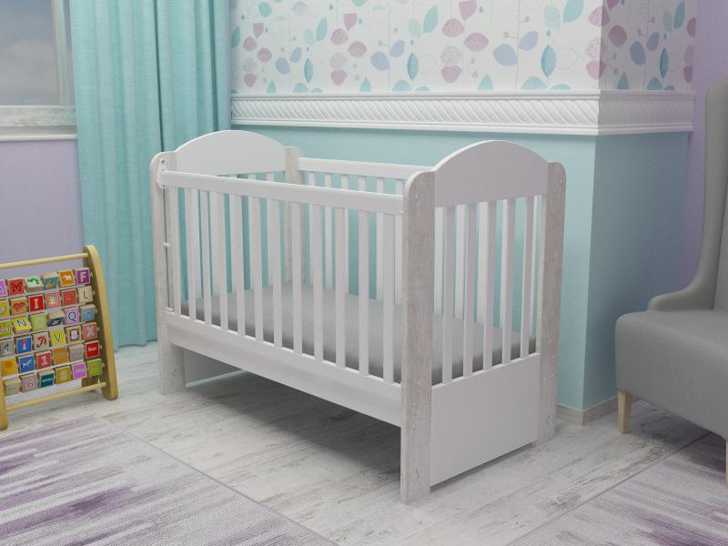 Patut Mykids Olivia Alb-Antik, Reglabil pe 3 Niveluri