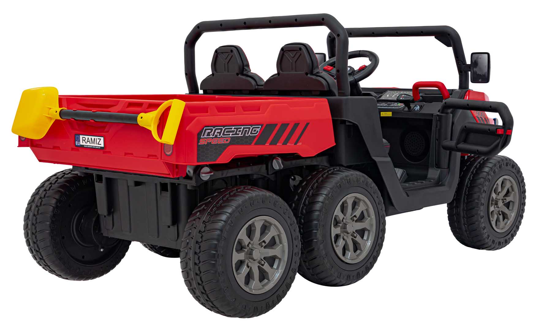 UTV eIectric pentru copii cu 2 locuri Farmer Truck SPEED XXL 900 24V 400W 4x4 (623B-24V) Rosu - Autokids.ro - imagine 8