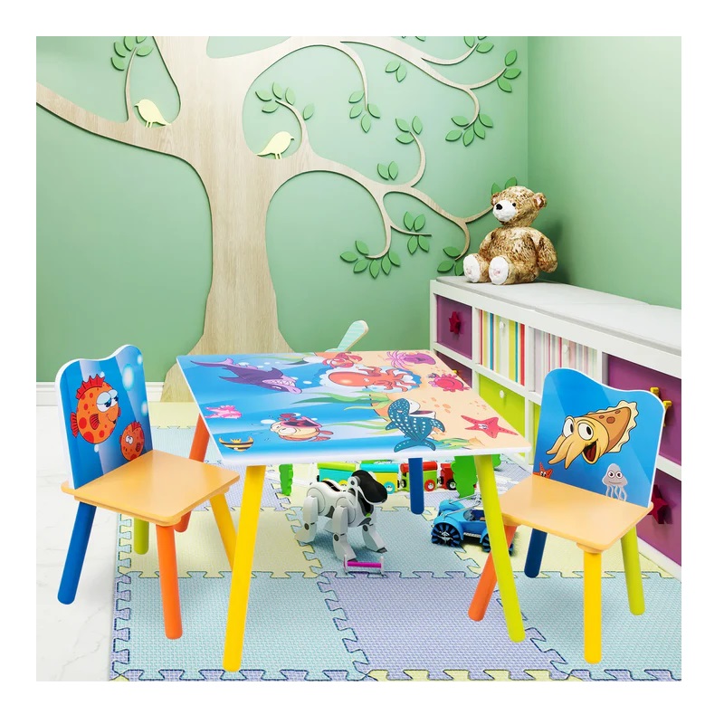 Set Masa+Scaune Copii Ocean Animals Ginger Home - imagine 5