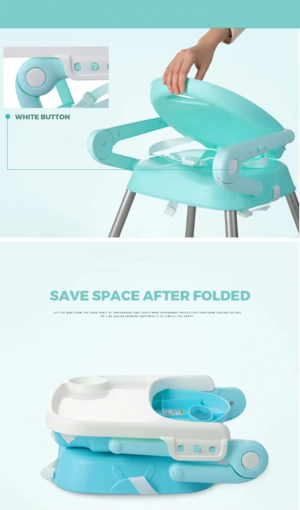 Little Mom Booster Gray - Scaun Masa 3-in-1 Pliabil - imagine 6