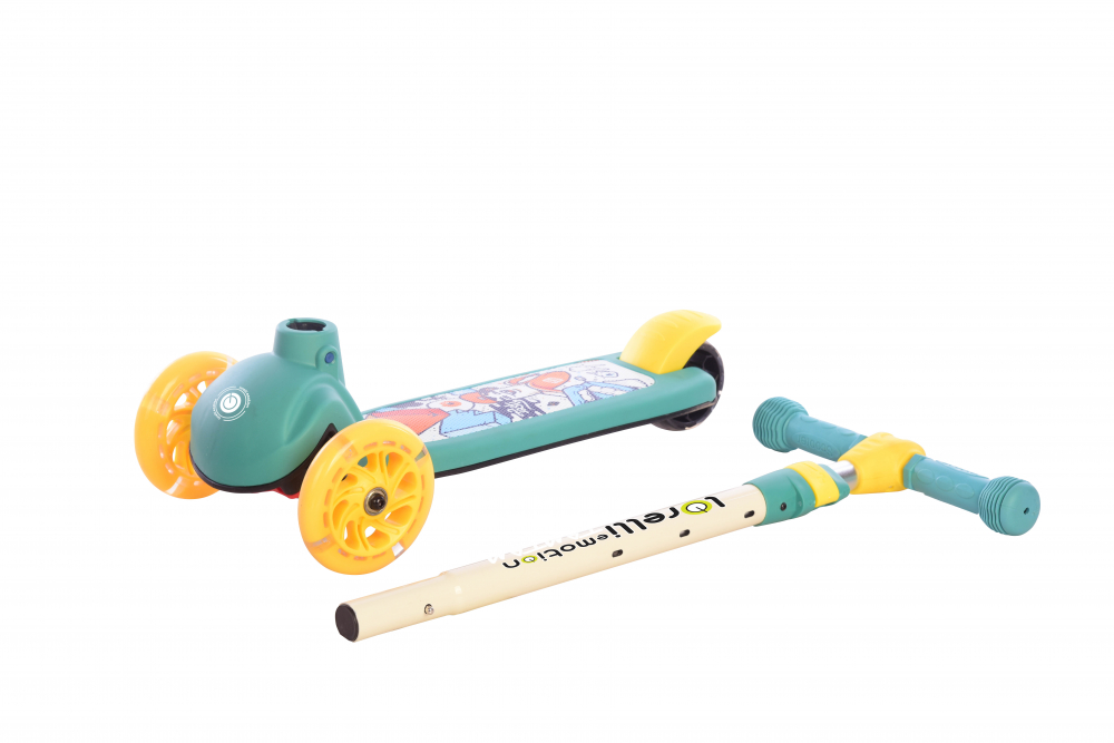 Trotineta Lorelli Tamtam Crazy Green cu LED - imagine 2