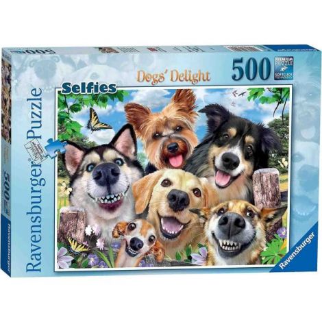 Puzzle Selfie Cățeluși 500 piese Ravensburger - imagine 2