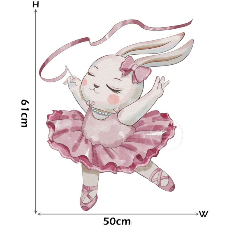 Sticker Decorativ Iepurasul Balerina Sipo, 61x50 cm - imagine 3