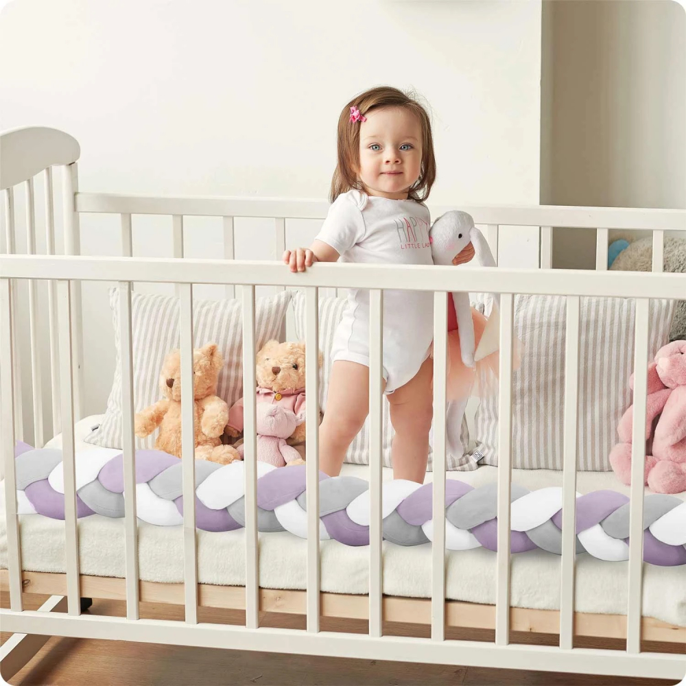 Protecție Patut Ricokids Antialergică Mov/Gri - imagine 5