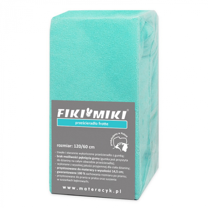 Cearsaf frotir elastic Menta Fiki miki