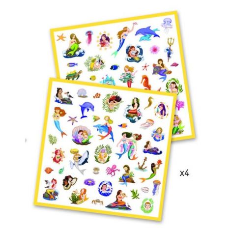 Abțibilduri Djeco Sirene - 160 Stickere - imagine 2
