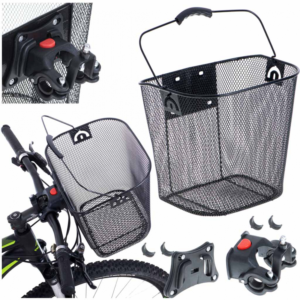 Cos Bicicletă Aluminiu Ikonka Negru