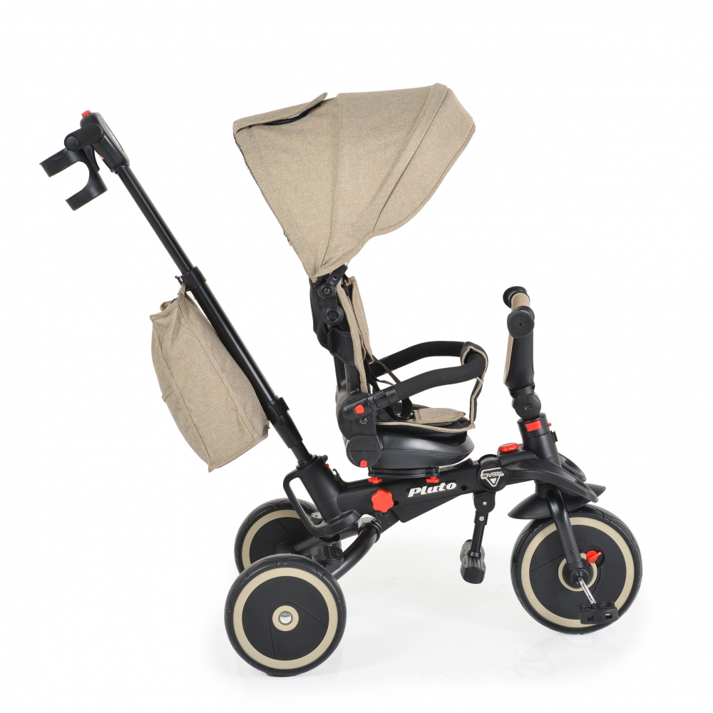Tricicleta Byox Pluto Beige Pliabilă cu Scaun Rotativ - imagine 5
