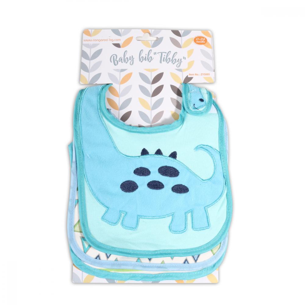 Set 3 Bavete Bumbac Cangaroo Tibby Blue - imagine 3