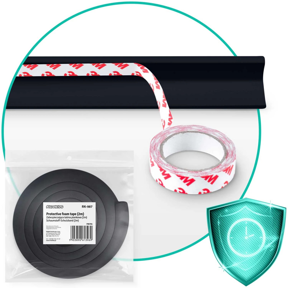 Rola Protectie Margini Ricokids 2m Negru - imagine 4