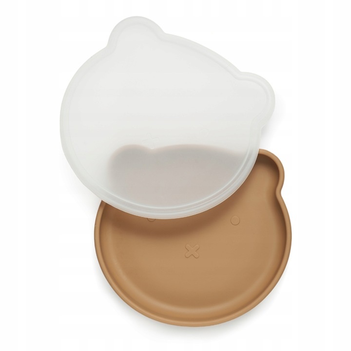 Farfurie Kidnort Brun 400ml cu capac antiderapant - imagine 2