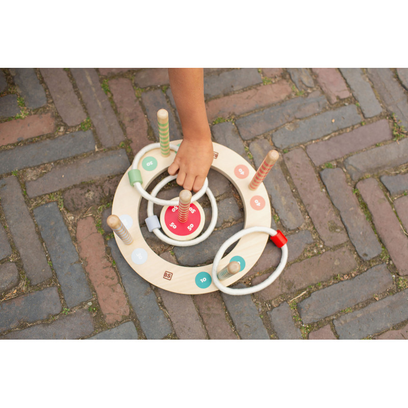 Joc Aruncare Inele Lemn BS Toys - imagine 4