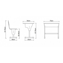 Set Mobilier Reglabil Universal 2 - Banca si Scaun - imagine 5