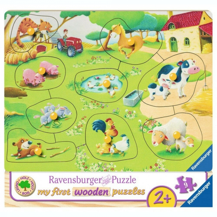 Puzzle Ravensburger Lemn Ferma - Educațional
