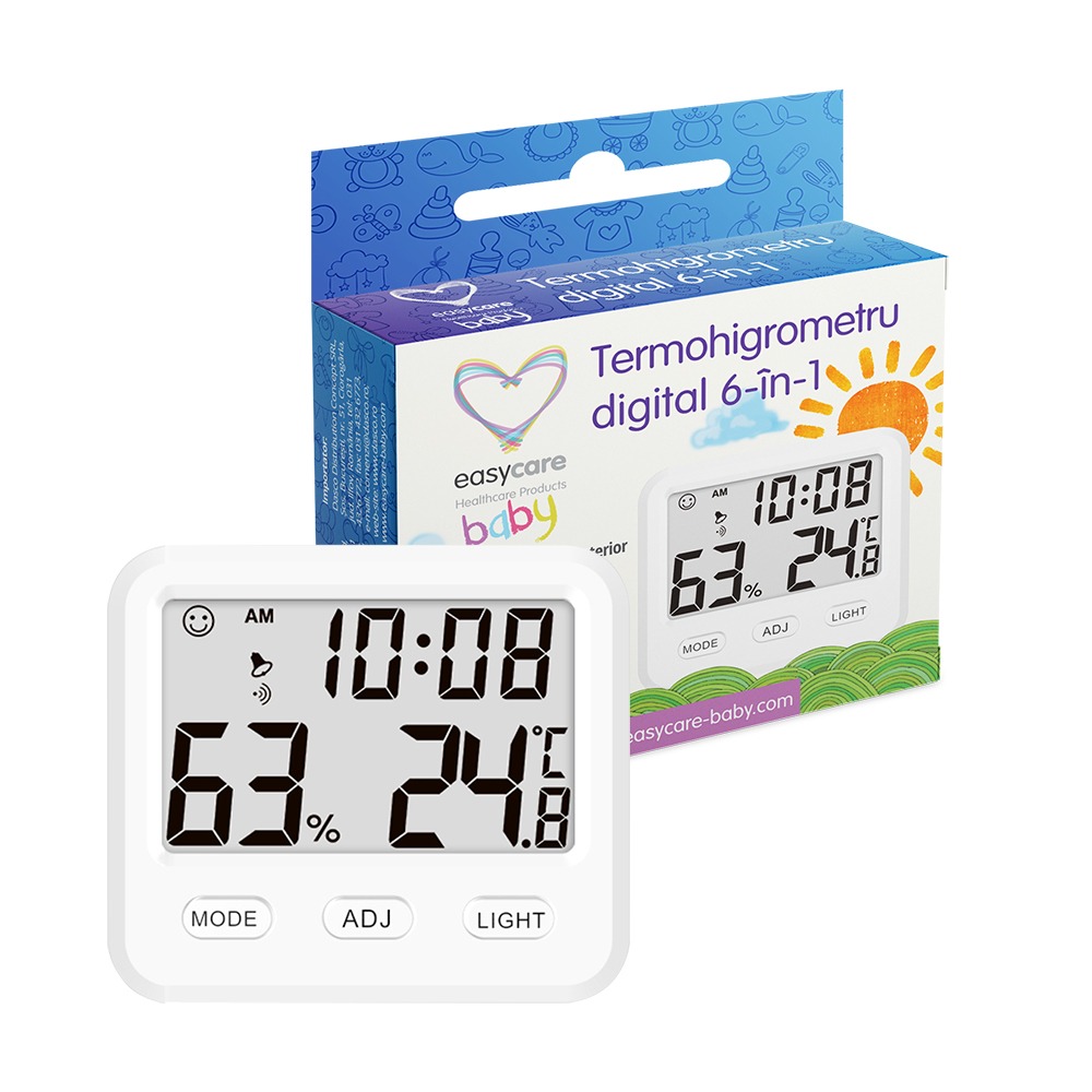 Termohigrometru Digital Easycare 6in1 pentru Camere