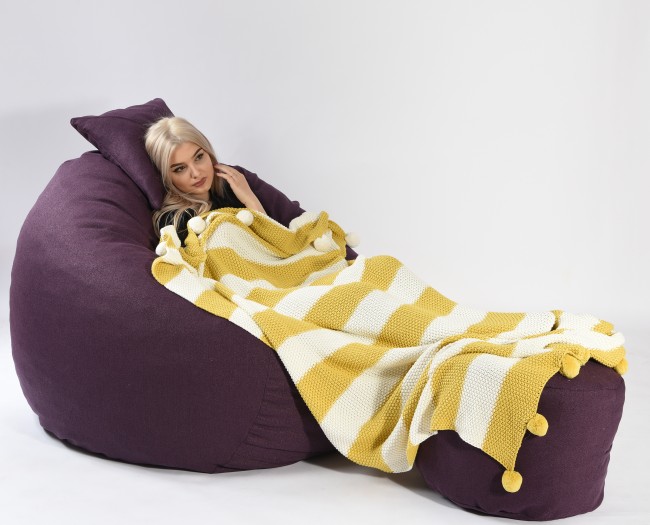 Fotoliu Pufrelax King Size Red Wine