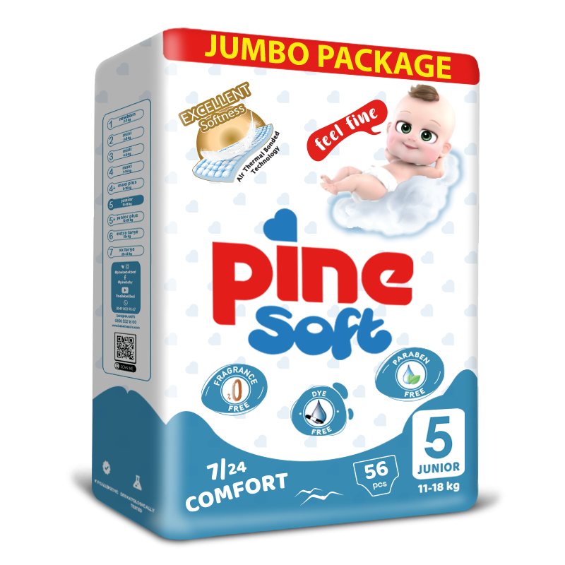 Scutece Pine Junior 11-18kg | Pachet 56 buc - imagine 2