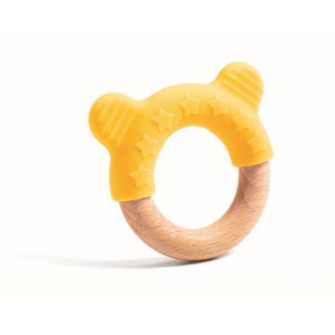 Jucărie Gingivală Djeco BabyChew, Lemn și Silicon