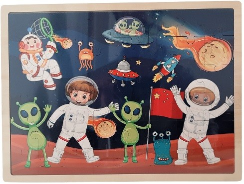 Puzzle Lemn Astronauți Cnx 48 Piese | Educativ