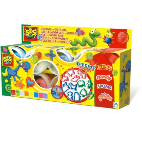Set Plastilina Ses Creative 8 Culori + 12 Forme