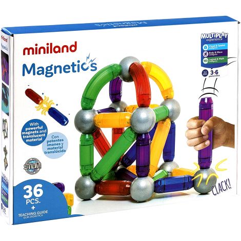 Miniland Joc de Construcție Magnetic 36 Piese