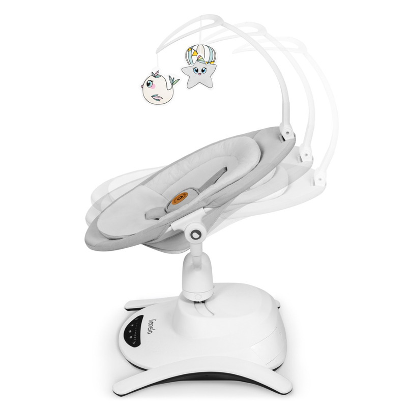 Balansoar electric Lionelo Bella Gri, multifuncțional - imagine 8
