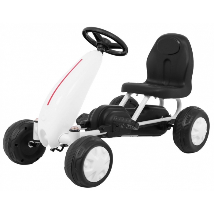 Gokart Kart Pedale Copii Alb - Aventură Sigură - imagine 7
