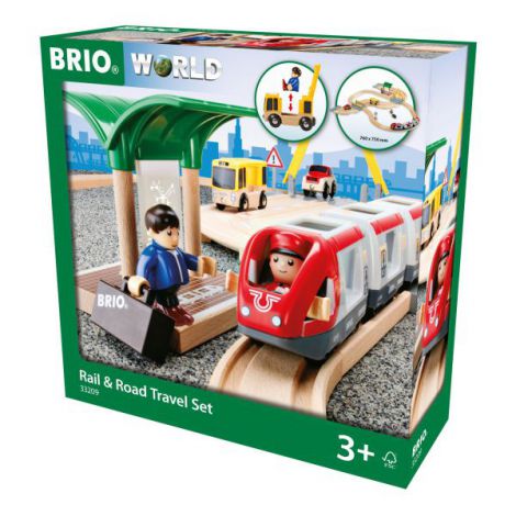 Set Sina Tren Călători Brio - Jucărie Lemn
