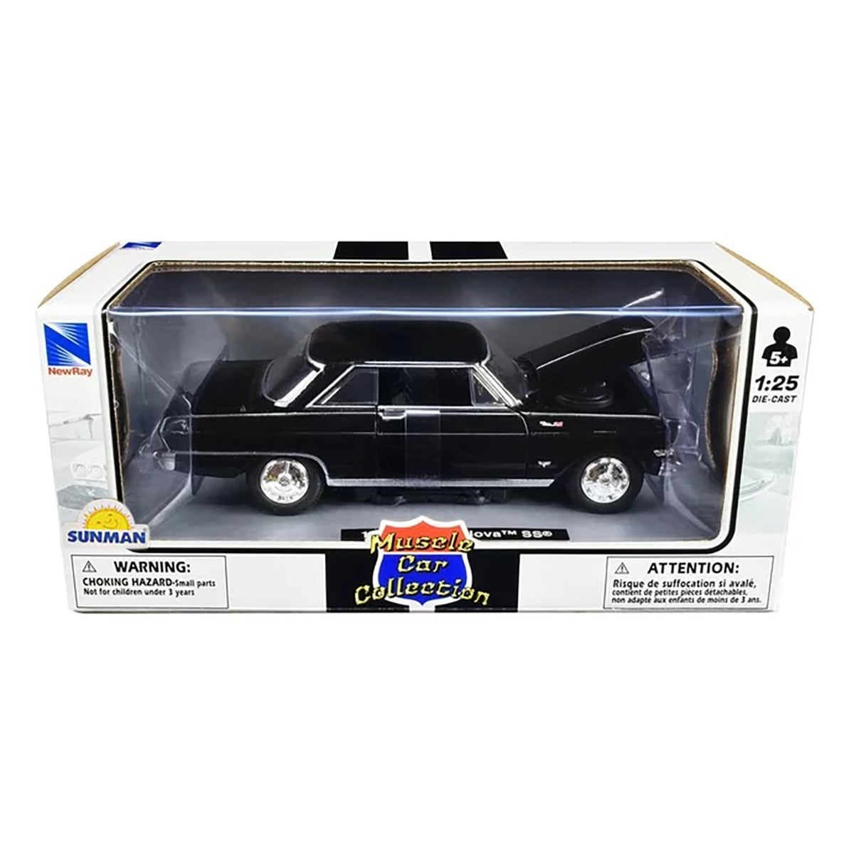 Mașină New Ray 1964 Chevy Nova SS 1:25 Negru