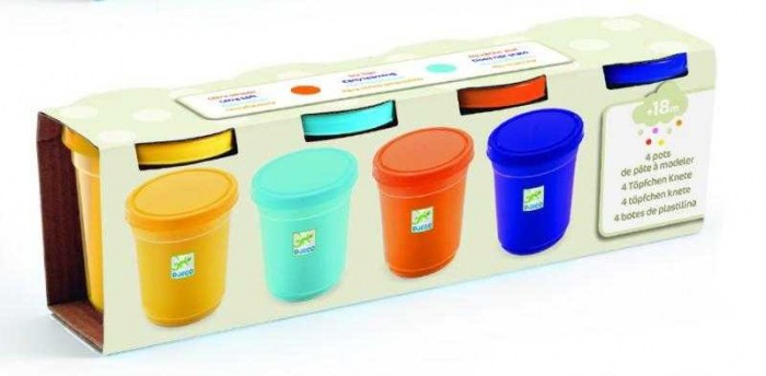 Plastilina Djeco 4 Tuburi - Aluat Ultra-Moale
