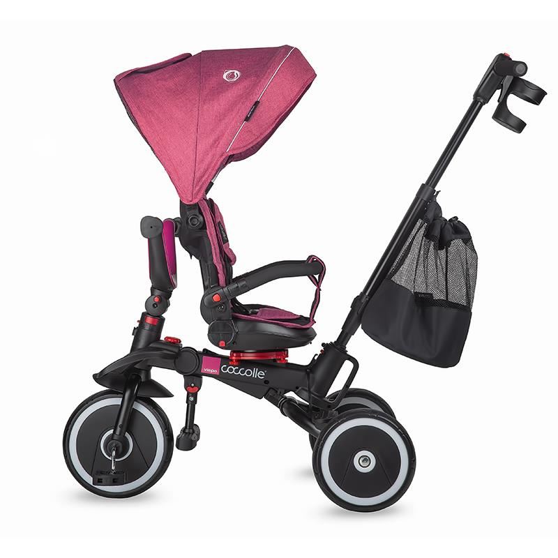 Tricicleta Coccolle Vispo Magenta | Multifuncțională Pliabilă - imagine 6