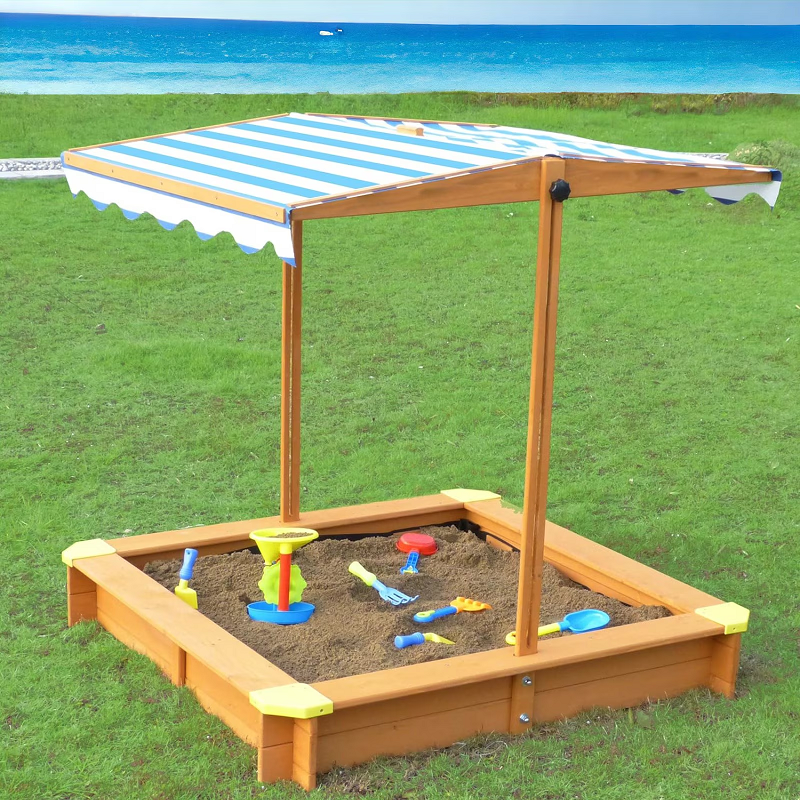 Cutie Nisip Ginger Home cu Copertină UV, 118x118 cm - imagine 6
