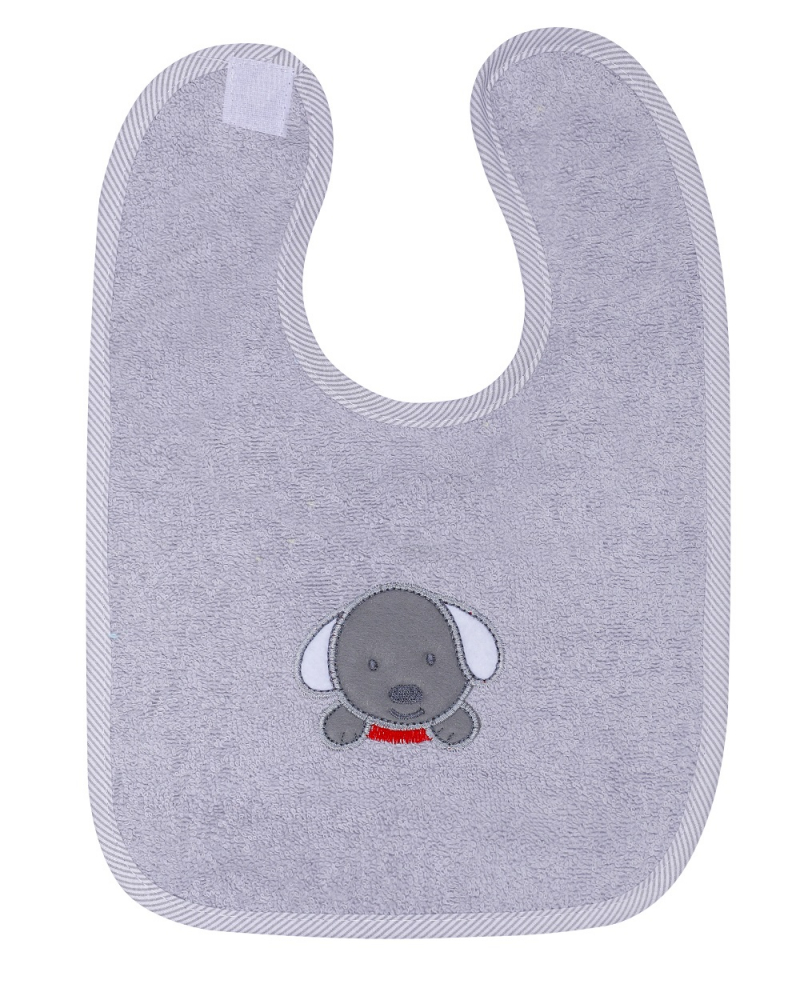 Set 2 Bavete Bumbac Velcro Grey | Duetbaby