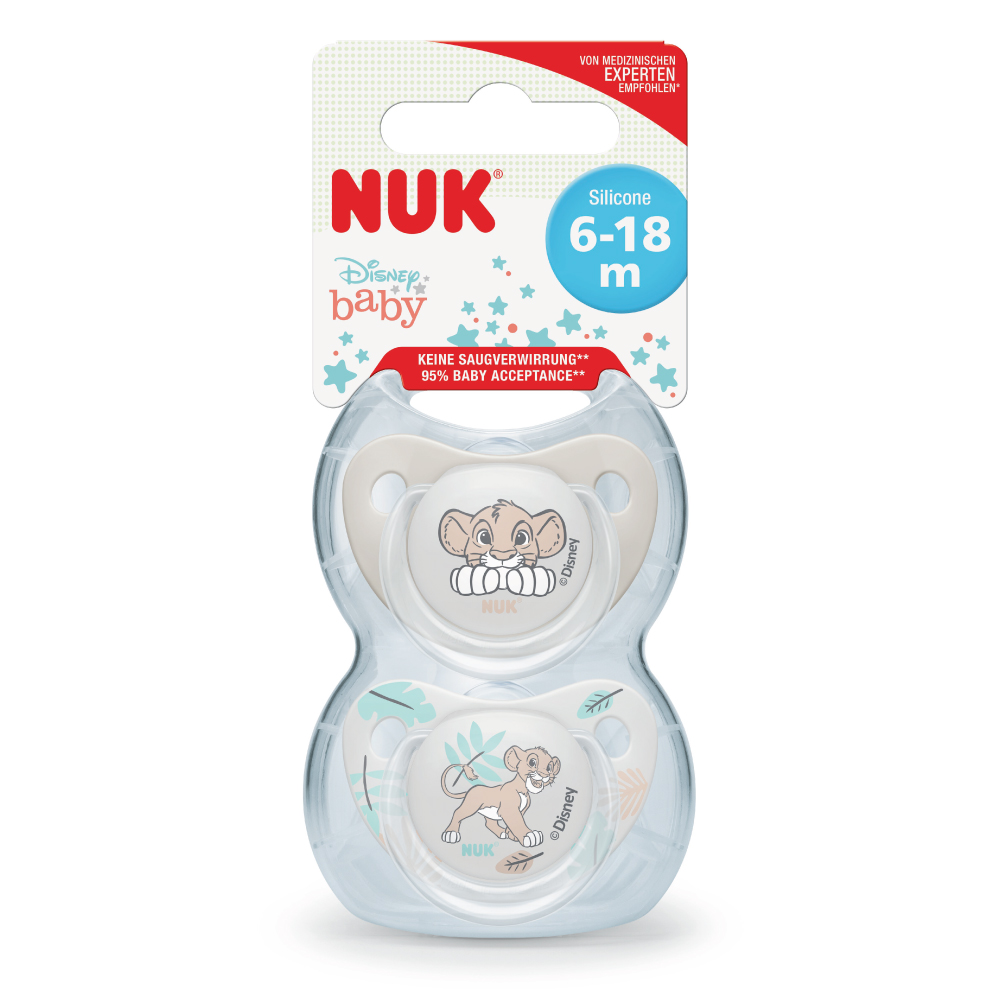 Set 2 Suzete Nuk Disney Lion King M2 6-18 luni