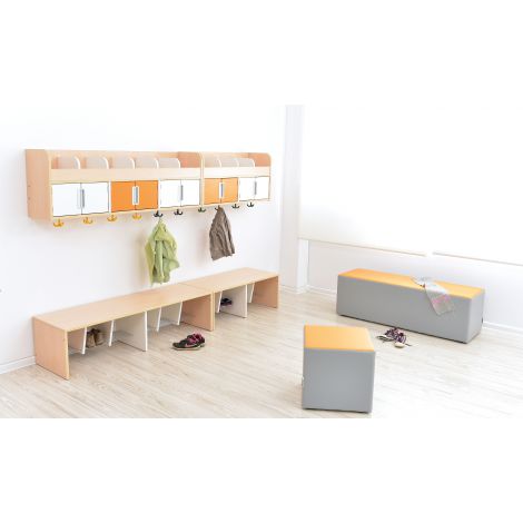 Bancuta Vestiar Quadro 6 Moje Bambino, 6 Compartimente - imagine 2