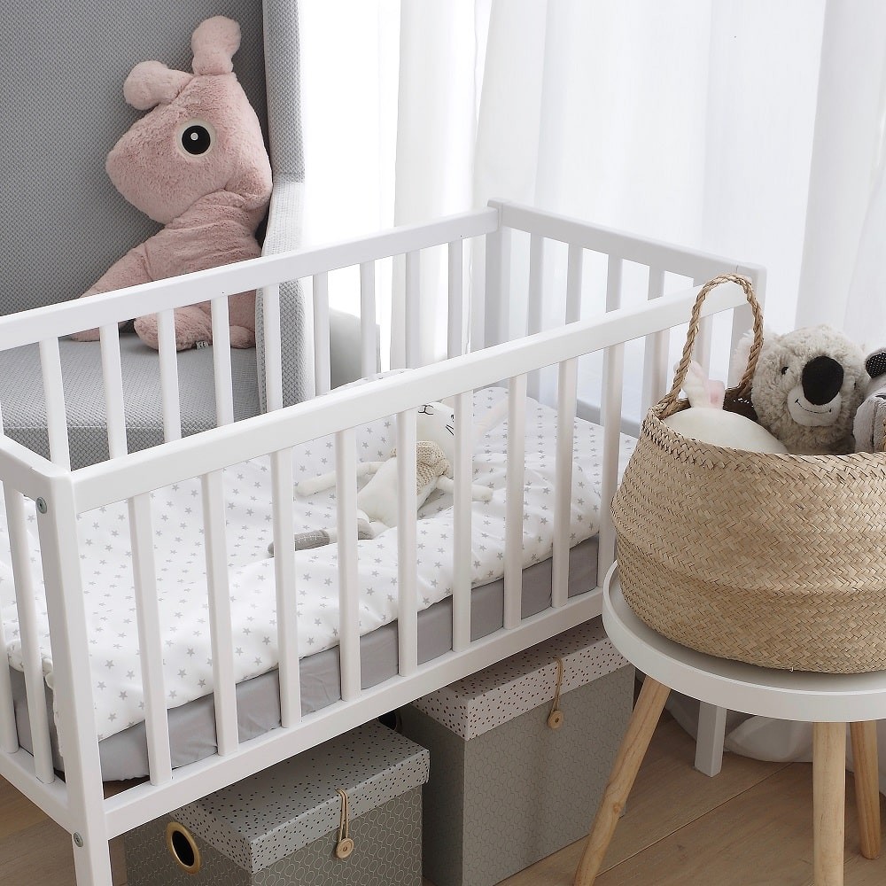 Patut Co-sleeping Woodies Classic Alb - Siguranta pentru Bebe - imagine 5