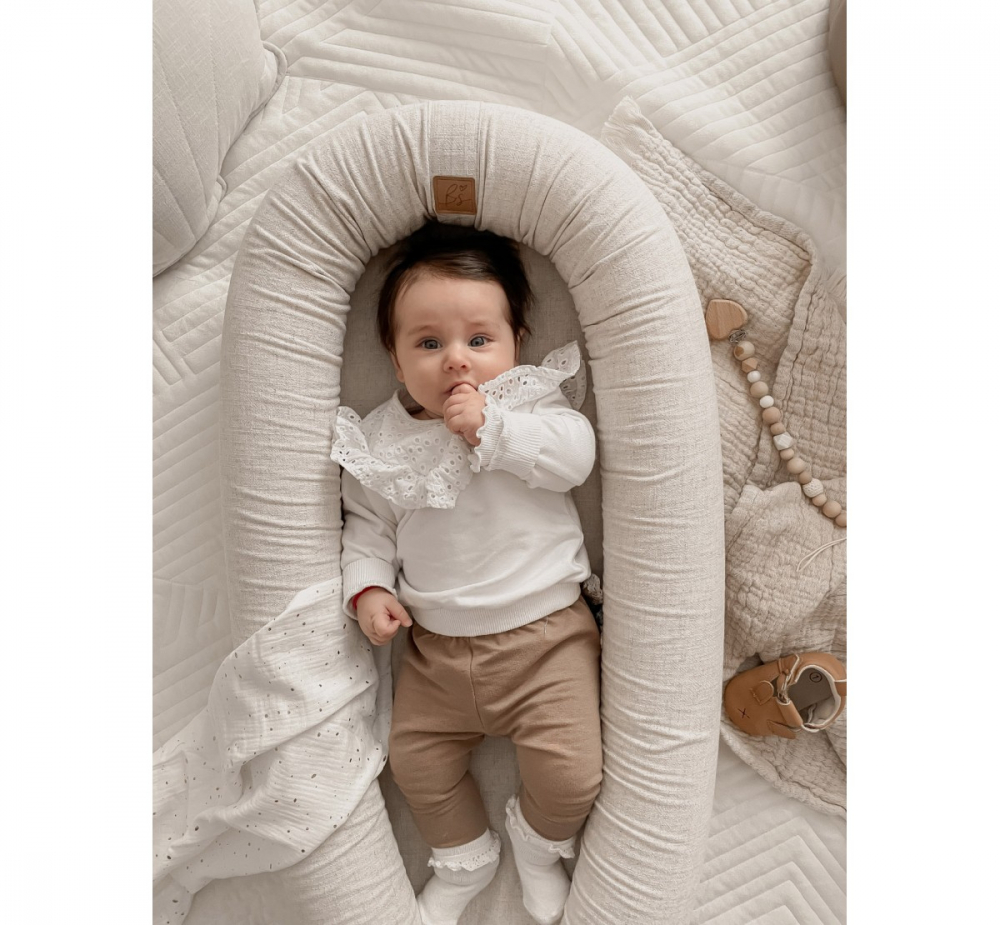BabyNest 2in1 Premium Bej BabySteps - imagine 6
