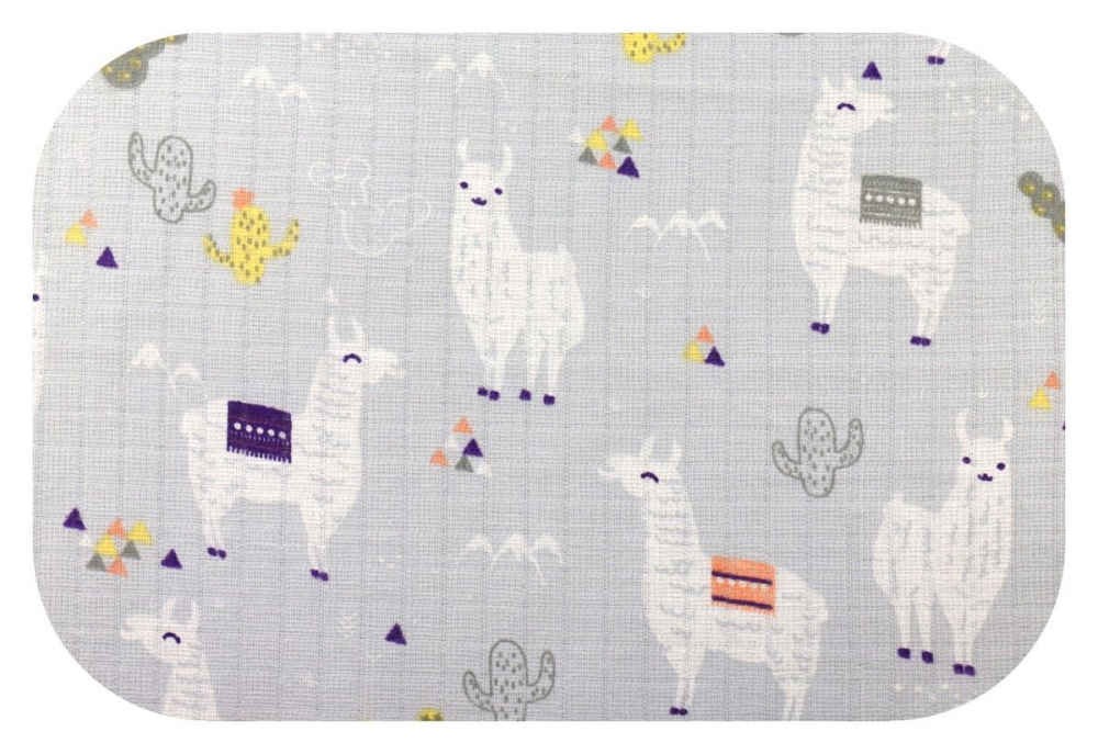 Scutec Muselina Tetra Egakids 70x80 cm Lama Grey - imagine 2