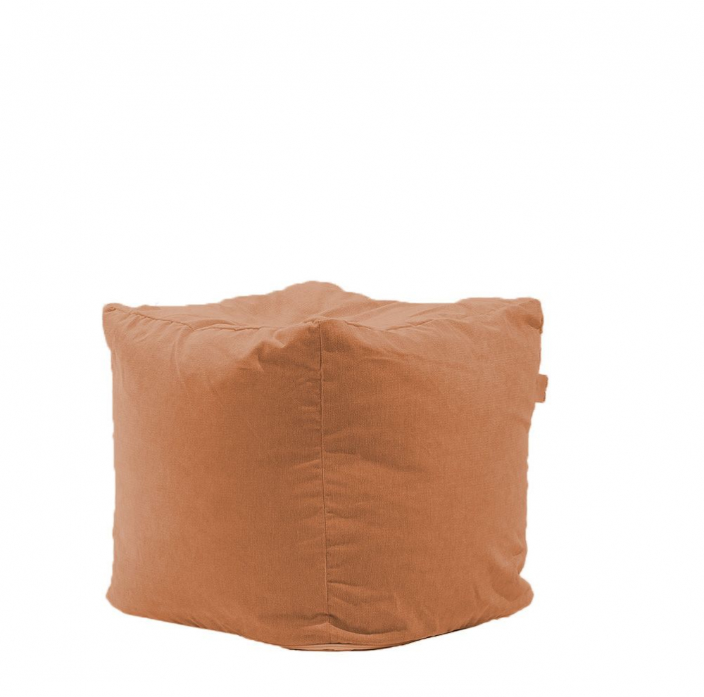 Taburet Cub Pufrelax Terracotta, Husă Detașabilă - imagine 2