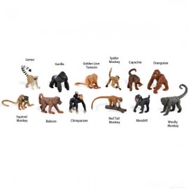 Tub Figurine Maimute Safari Ltd. - Set 12 Piese - imagine 4