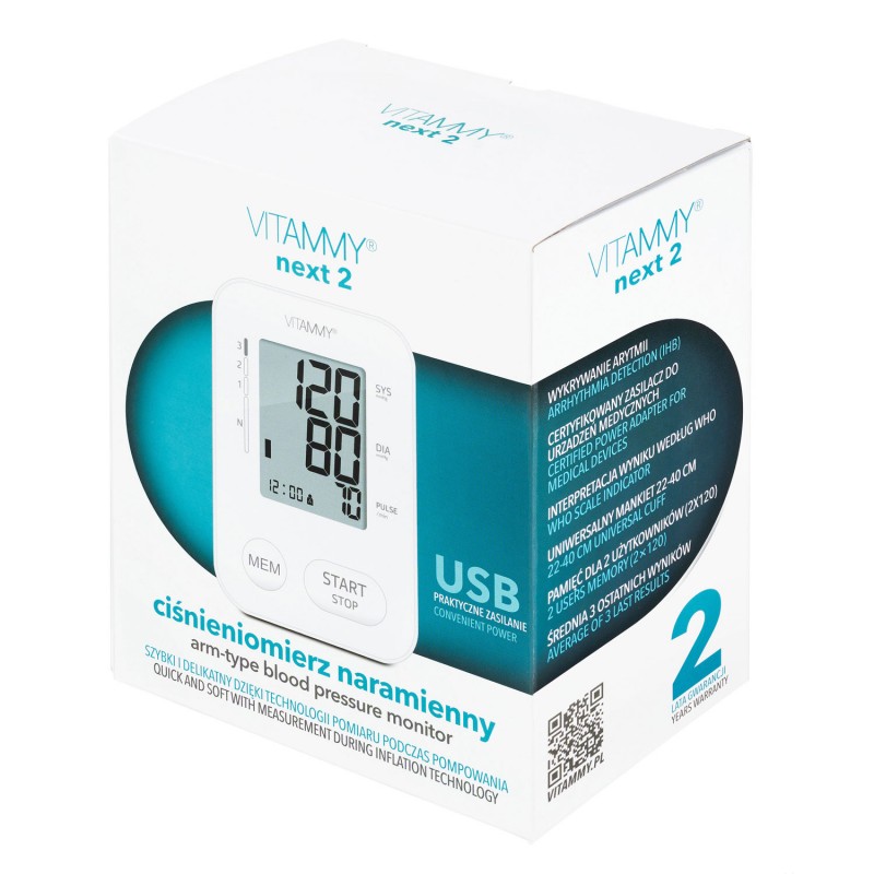 Tensiometru Vitammy Next 2 USB, 2 Utilizatori - imagine 2