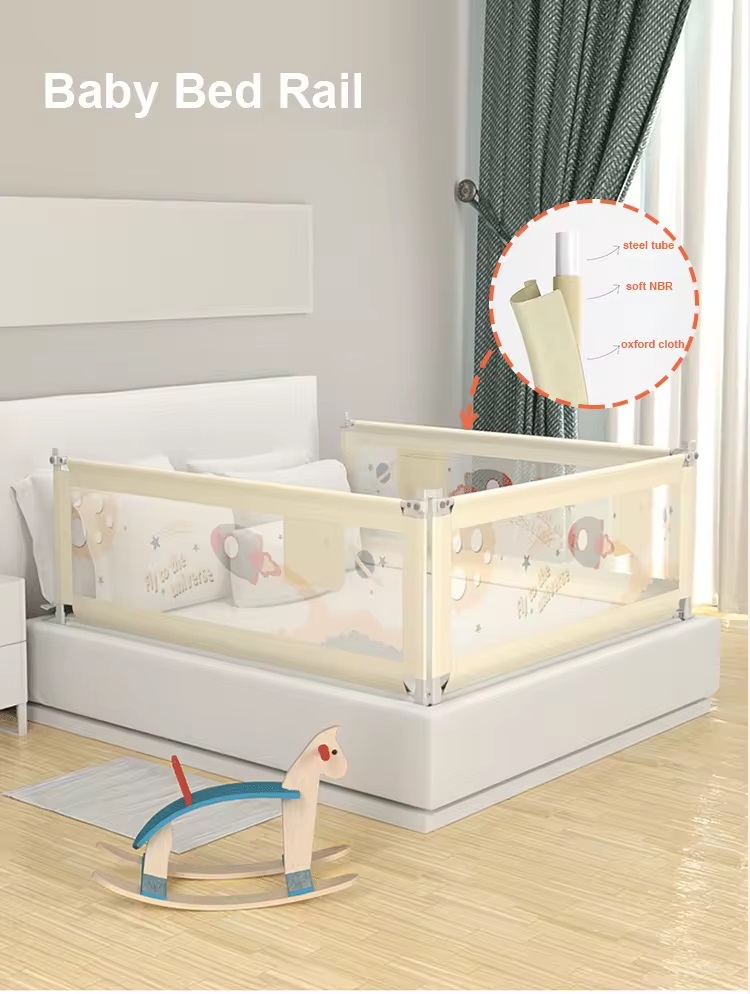 Bariera Protectie Pat Culisare Little Mom - imagine 3
