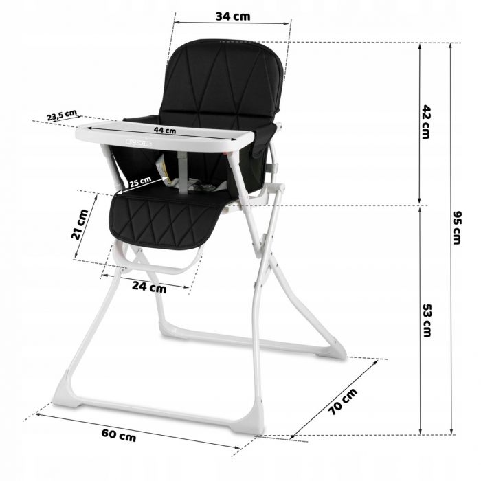Scaun de masa Ricokids Nuco Negru, Siguranta si Confort - imagine 6
